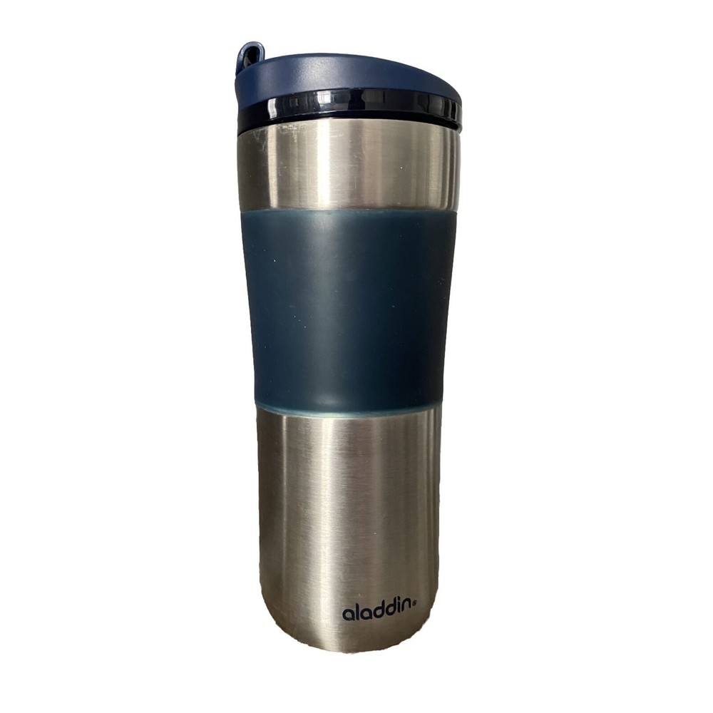 Aladdin Ecycle Travel Tumbler Mug Stainless Steel Insulated 16 Ounce Blue